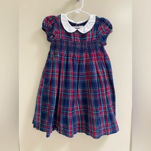 Jojo Maman Bebe plaid holiday smocked dress 2/3